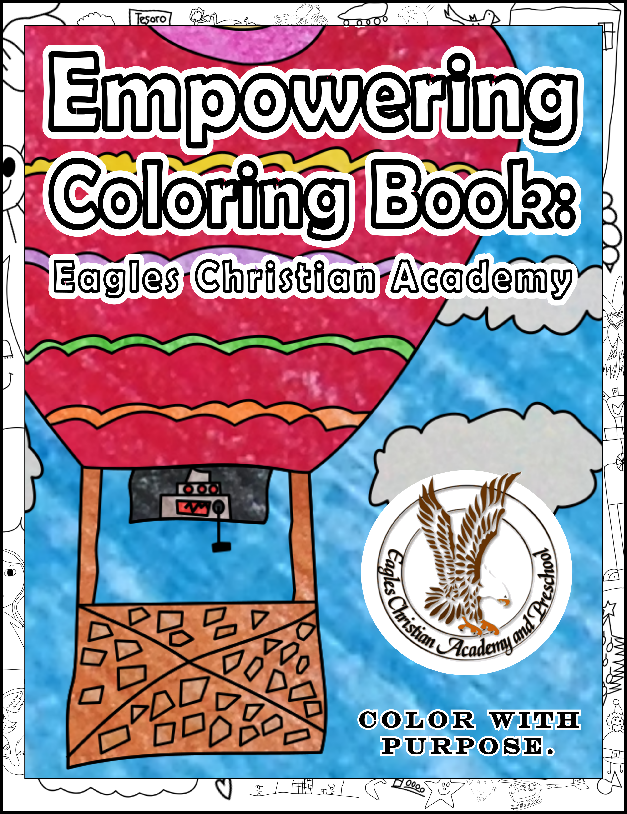 front cover of kids coloring book